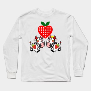 strawberry cow 1 Long Sleeve T-Shirt